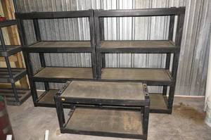 lot 63 image: Heavy Duty Plastic Shelving