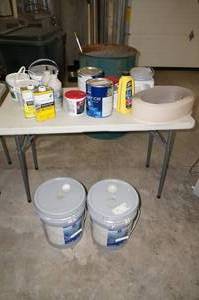 lot 97 image: Paint, Chemicals, and Base Board