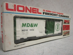 LIONEL MD&W BOX CAR FREIGHT CARRIER WITH ORIGINAL BOX - NEW