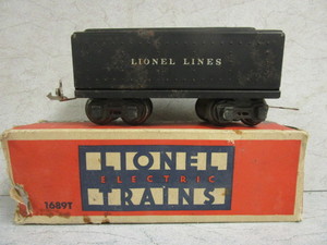 LIONEL, DULL BLACK TENDER  WITH ORIGINAL BOX