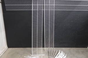 lot 15 image: 3 WHITES METAL SHELVES