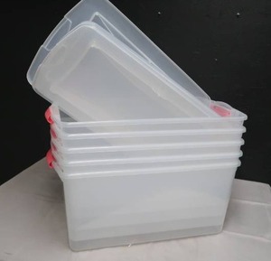 lot 31 image: 5 CLEAR STERILITE TOTES