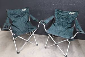 lot 36 image: 2 COLEMAN CAMPING FOLD UP CHAIRS
