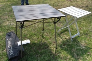 lot 47 image: COLEMAN COMPACT TABLE. ALUMINUM FOLDABLE TABLE