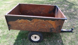lot 139 image: GARDEN TRAILER WITH TILT BOX