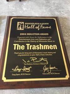 lot 29 image: 2004 Minnesota Hall of Fame Rock and Country Plaque Recognizing The Trashmen