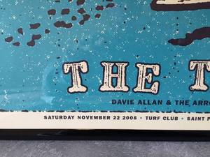 lot 39 image: The Trashmen Turf Club Framed Concert Poster From 2008