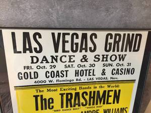 lot 45 image: The Trashmen Las Vegas Framed Concert Poster