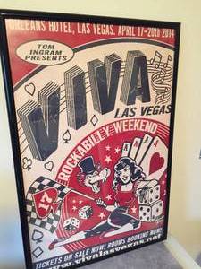 lot 19 image: Rockabilly Las Vegas Weekend Framed Poster