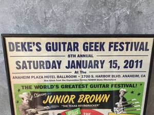 lot 47 image: The Trashmen 2011 Worlds Greatest Guitar Festival Framed Poster