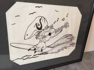 lot 78 image: The Trashmen Surfin Bird Template Used For Promo Tee Shirts