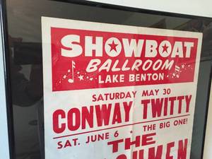 lot 84 image: Showboat Ballroom Lake Benton Framed Concert Poster
