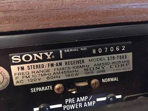lot 108 image: Sony AM  FM Stereo Receiver