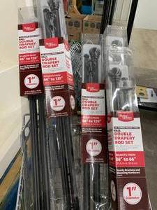 ASSORTED DOUBLE DRAPERY RODS