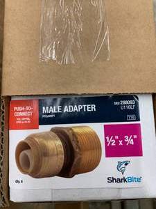 SHARKBITE MALE ADAPTER 12 X 34