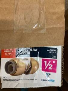 SHARKBITE 12 POLYBUTYLENE ADAPTER