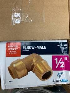 SHARKBITE FITTINGS -ELBOW-MALE 12