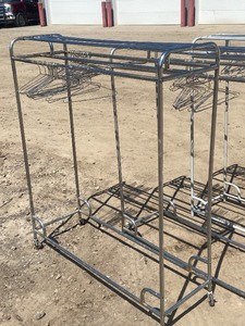 lot 3-A image: Lot Of (4) Commercial Hanger Racks