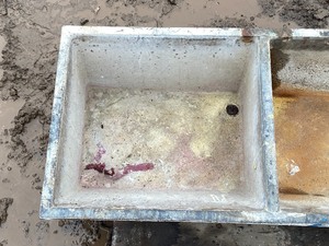 Vintage Heavy Duty Concrete Double-Bowl Sink