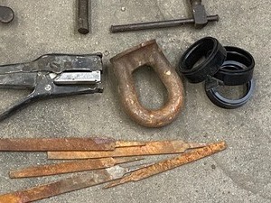 Lot Of Assorted  C-Clamps, Files, Allen Wrenches, Etc