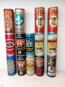 lot 100 image: Vintage Beer Cans