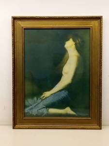 lot 144 image: Framed & Museum Sealed Prayer Magdalene Print by Jean Jaques Henner