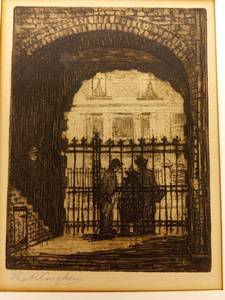 lot 159 image: Rare Etching by R Congdon of the Legendary Congdon MansionHistoric Estate