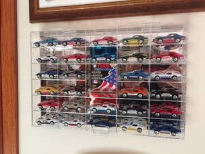 lot 18 image: SET OF 28 - 1992 MATCHBOX MLB CORVETTES - IN ORIGINAL BOXES WITH DISPLAY CASE - NICE - SEE PICTURES