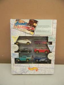 lot 44 image: HOT WHEELS CRUISIN AMERICA SET OF 6 CARS - NEW IN BOX - SEE PICTURES