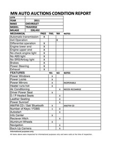lot 75 image: 2011 Chevrolet Traverse LT