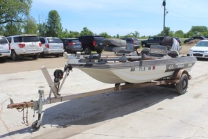 lot 45 image: 1978 Terry Boat  Trailer  85hp Javelin Outboard - Runs - Water Ready -
