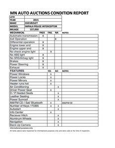 lot 53 image: 2015 Chevrolet Impala Limited Police - ONE OWNER -