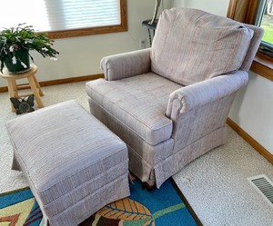 lot 166 image: Chair with an Ottoman