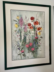 lot 172 image: J. Accola Numbered Floral Print
