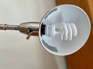 lot 342 image: Silver Metal Desk Lamp