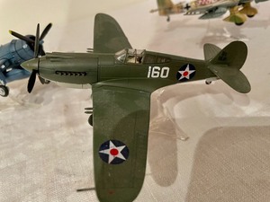 lot 380 image: 3 Die Case Airplanes on Clear Stands