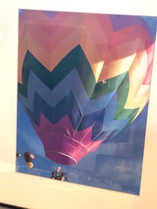 lot 51 image: Two Hot Air Balloon Framed Decorative Pieces