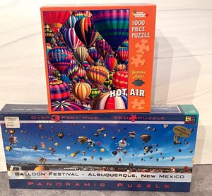 lot 62 image: Four Hot Air Balloon Themed Puzzles (NEW)