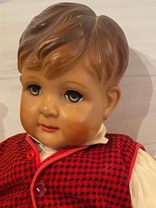 lot 80 image: Vintage Doll and Curious George Stuffed Toy