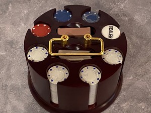 lot 214 image: Poker Chip Carousel, Chips  and Cards