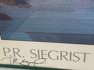 lot 239 image: Framed Signed P.R. Siegrist Hot Air Balloon Photograph
