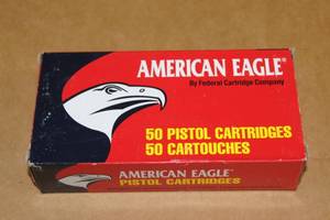 50 Federal American Eagle .45 GAP 185 Gr TMJ Ammo