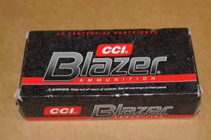 50 CCI Blazer .40 S&W 180 Gr FMJ Ammo