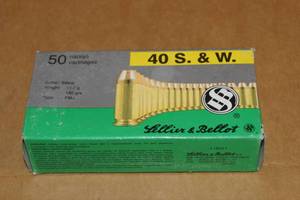 50 Sellier & Bellot .40 S&W 180 Gr FMJ Ammo