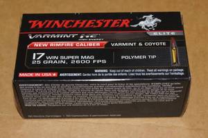 50 Winchester Elite Varmint HE .17 WSM 25 Gr Polymer Tip Ammo