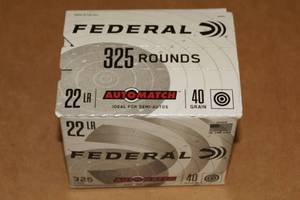 325 Federal Auto Match .22 LR 40 Gr Ammo