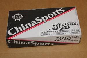 20 Norinco China Sports .308 Win 147 Gr FMJ Ammo