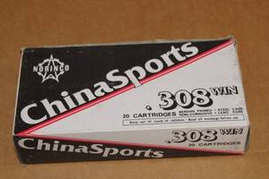 20 Norinco China Sports .308 Win 147 Gr FMJ Ammo