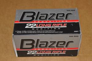 500 CCI Blazer .22 LR 40 Gr Ammo
