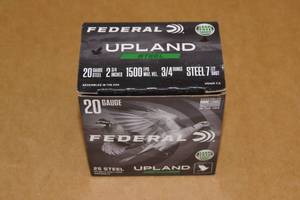 25 Federal Upland 20 Gauge 2-34 7-12 Shot Shotshells